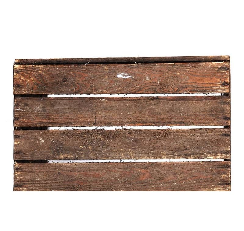 caisse en bois vintage de côté