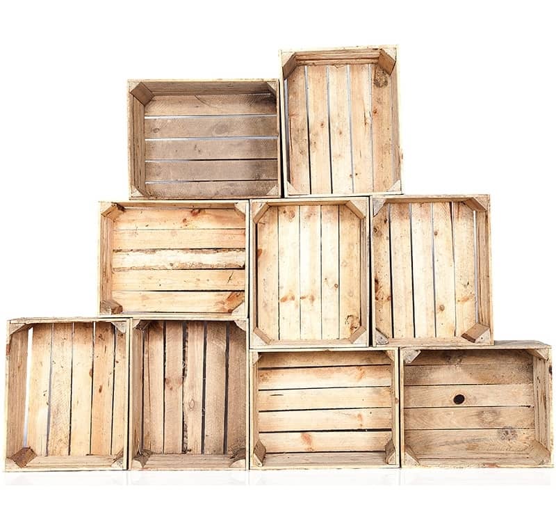 pack de caisses en bois authentiques