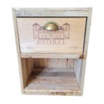Table de nuit vintage en bois recyclé