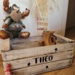 Petite caisse de rangement jouets enfants, personnalisable.