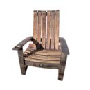 Mobilier de jardin, fauteuil en bois recyclé