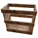 Casier à bouteille en bois recyclé, décoration vintage.