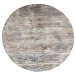 Plateau de table rond en bois recyclé, vintage.