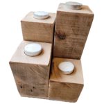Bougeoir en bois pour 4 bougies