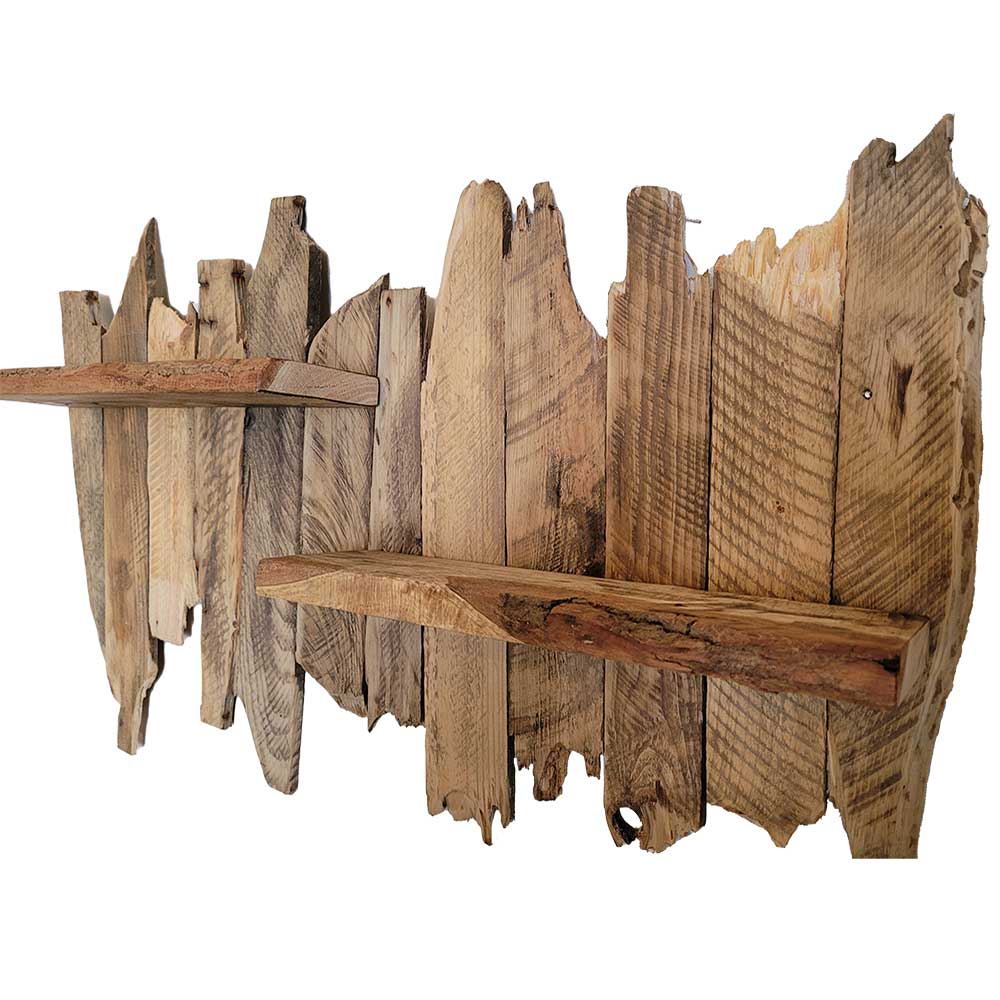 Étagère en bois avec un style de bois flotté pour décorer votre maison